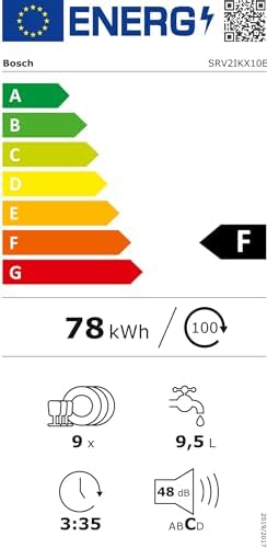 lave vaisselle bosch serie 2 srv2ikx10e : compact et performant, 9 couverts, classe énergétique f