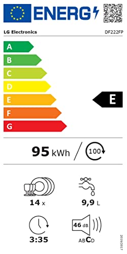 lg lave vaisselle quadwashtm, anti traces de doigts, e, acier inoxydable, inox antihuellas, 60 cm avis, prix et caractéristiques