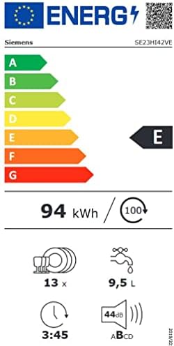 lave vaisselle siemens se23hi42ve 60 cm : performances et design haut de gamme