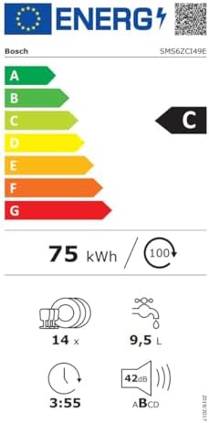 lave vaisselle bosch sms6zci49e série 6 smart : 60 cm, tiroir à couverts, fabrication allemande, programme silence et perfectdry seo optimisé