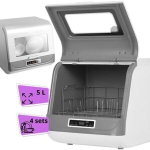 Mini lave-vaisselle sans raccordement : petit lave-vaisselle 4 couverts compact avec programmes de lavage, séchage et désinfection – idéal pour une vaisselle impeccable ! Mini lave-vaisselle sans raccordement : petit lave-vaisselle 4 couverts compact avec programmes de lavage, séchage et désinfection – idéal pour une vaisselle impeccable !