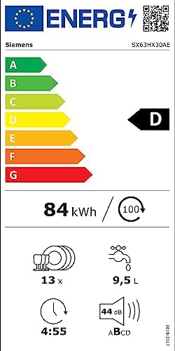 siemens sx63hx30ae iq300 lave vaisselle entièrement intégré avec wi fi via home connect Économique a++ performances optimales avec variospeed plus paniers noirs varioflex Écologique et pratique