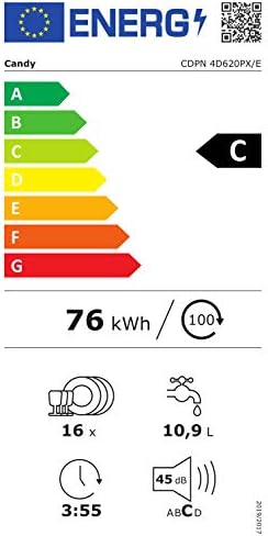 lave vaisselle candy cdpn 4d620px : avis, prix et caractéristiques du lave vaisselle connecté 60 cm classe e inox