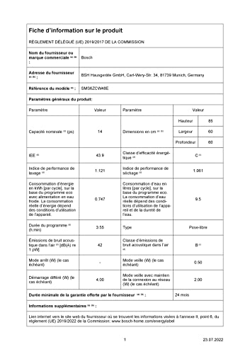 lave vaisselle bosch sms6zcw48e série 6 : avis, caractéristiques et prix blanc, pose libre, home connect
