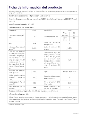 lg lave vaisselle quadwashtm, anti traces de doigts, e, acier inoxydable, inox antihuellas, 60 cm avis, prix et caractéristiques