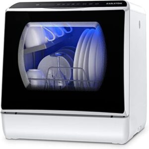 Mini Lave-vaisselle Karlxtom de Table avec Commandes Tactiles LED – 45CM, 6 Programmes, Lavage des Fruits et Soins Bébés Mini Lave-vaisselle Karlxtom de Table avec Commandes Tactiles LED – 45CM, 6 Programmes, Lavage des Fruits et Soins Bébés